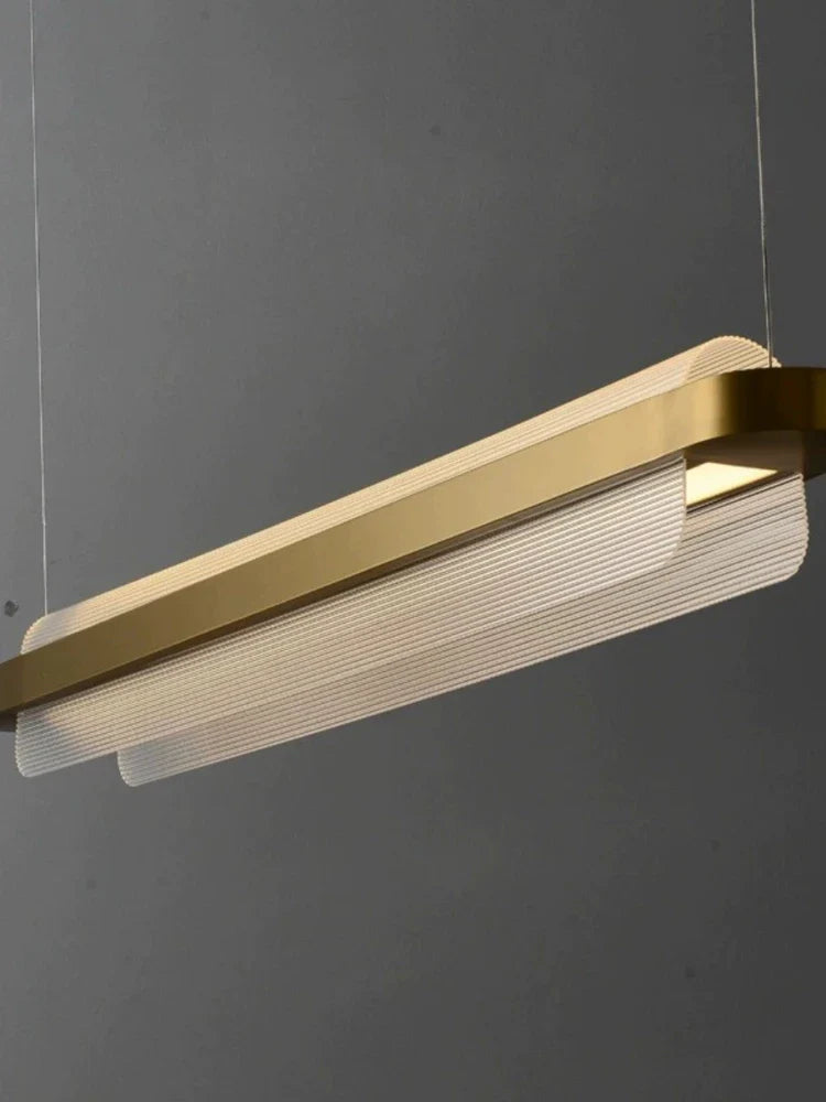 lampadario minimalista lungo per ristorante, caffè o ufficio creativo