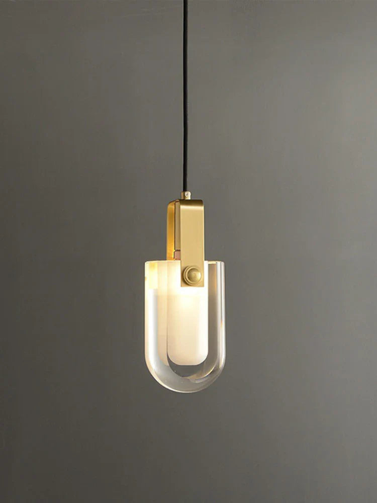 lampadario in cristallo e rame design nordico per interni moderni