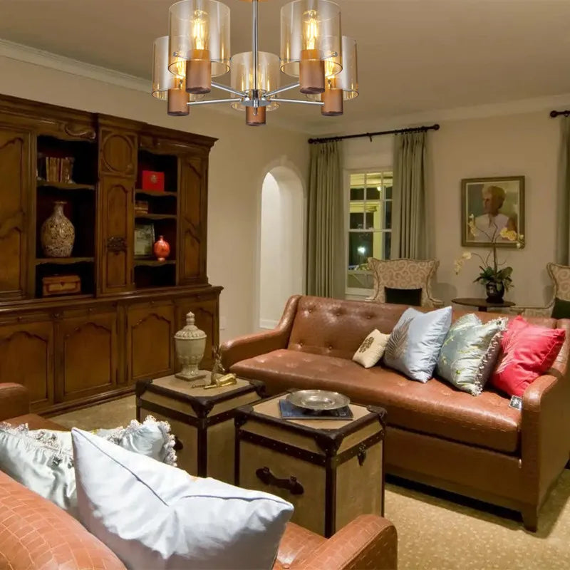 lampadario nordico in vetro stile americano creativo