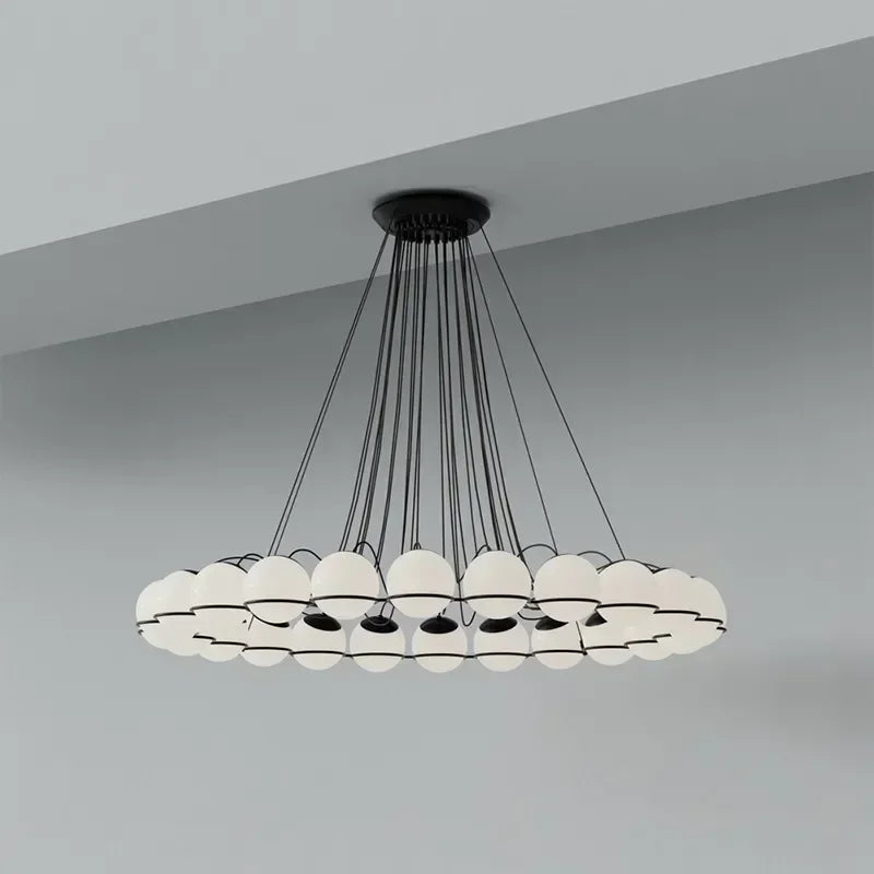 lampadario moderno in vetro creativo per illuminazione interna decorativa
