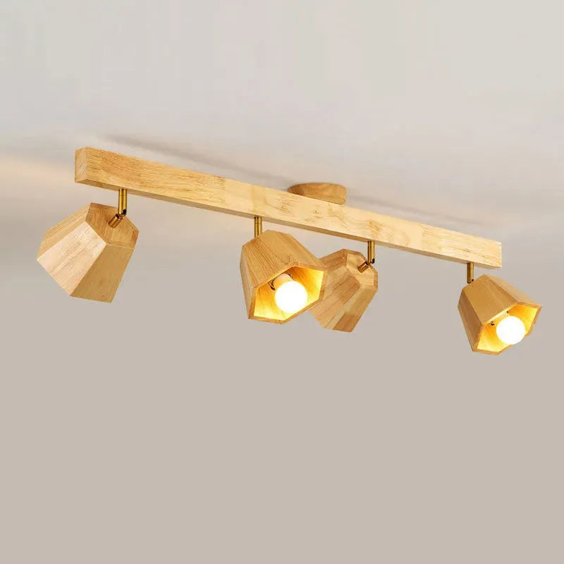 Plafoniera LED design legno applique