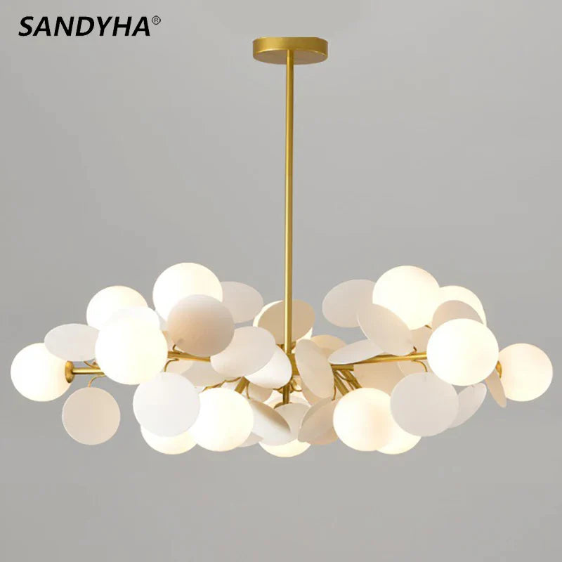 sandyha lampadario moderno in vetro colorato design creativo per hotel