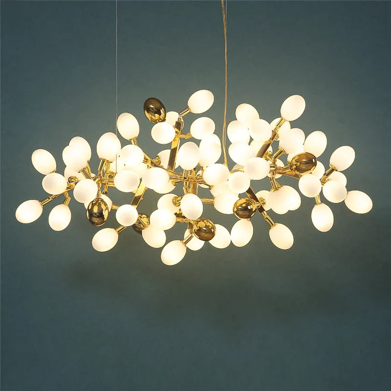 Lampadario sospeso moderno dorato artigianale