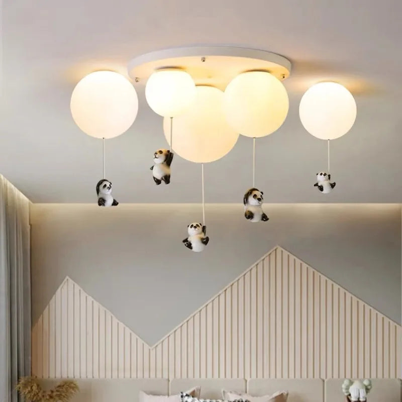 Lampadario moderno orso panda LED per bambini
