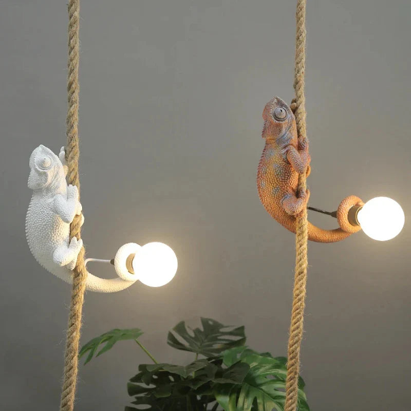 lampadario animalier in resina sospensione retrò per caffè