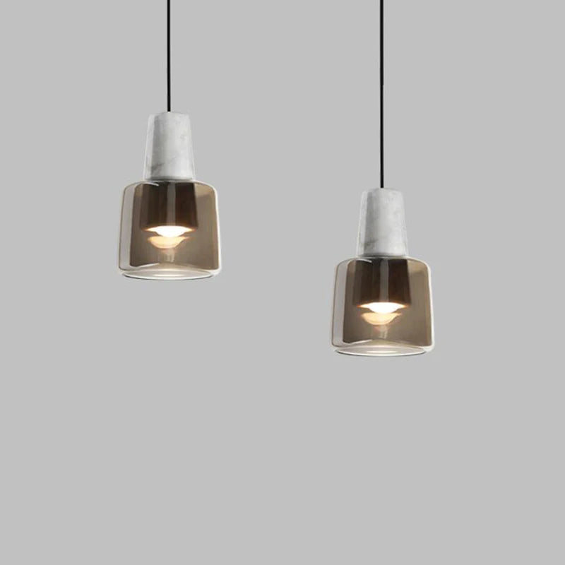 lampadario in marmo naturale stile nordico per bar e salotto