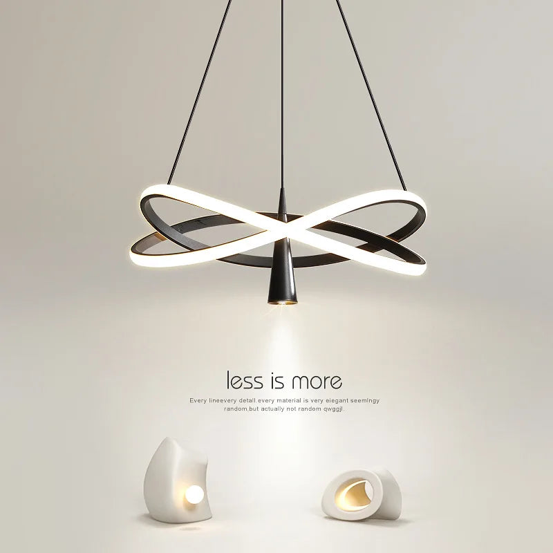 lampadario sospeso a LED moderno per decorazione interna elegante