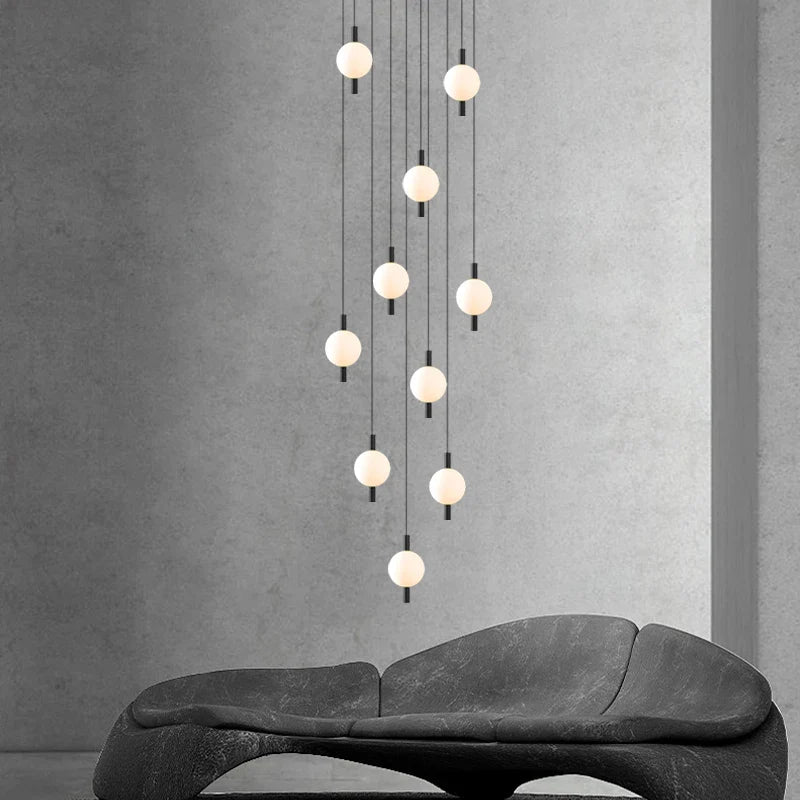Lampadario a sfera elegante contemporaneo luminoso