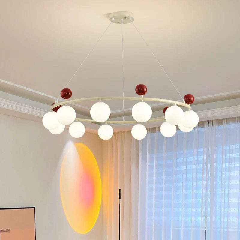 lampadario in vetro e metallo 	 stile illuminazione dinamica