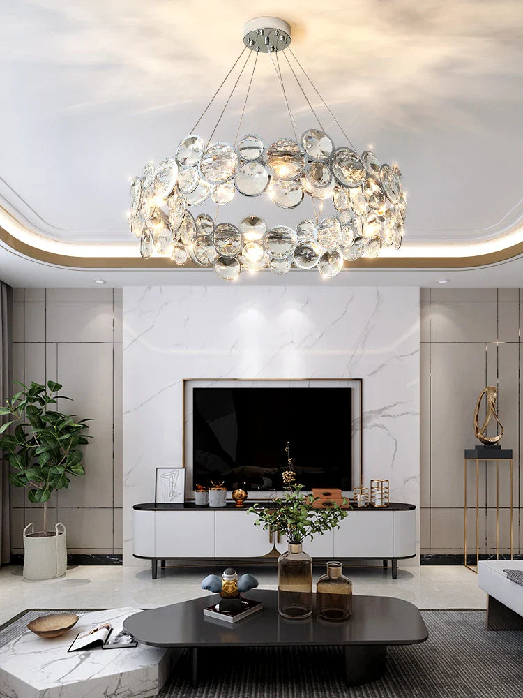 lampadario in cristallo k9 moderno per decorazione interna elegante