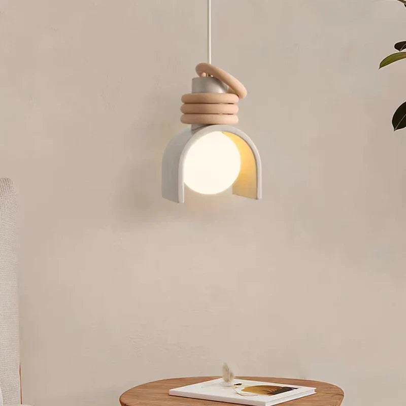 lampadario led in resina stile moderno cavo regolabile illuminazione interna