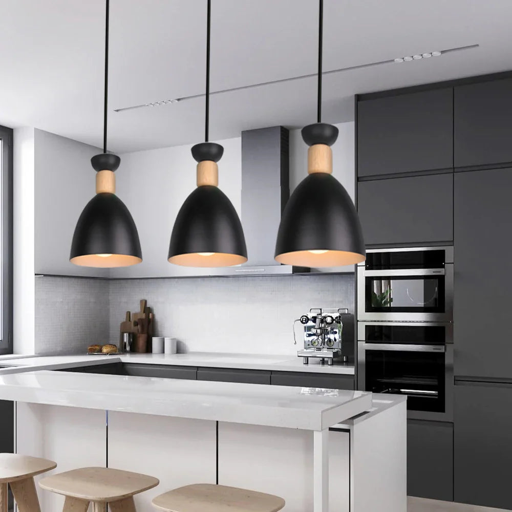 Lampadario nordico design essenziale luminoso