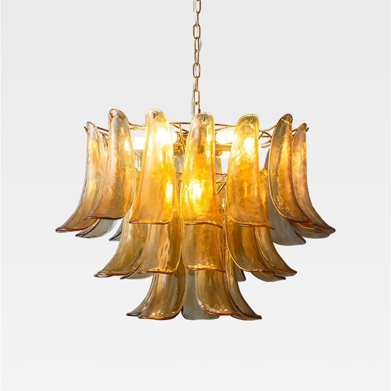 AiPaiTe lampadario in vetro LED scandinavo per soggiorno sala da pranzo camera lampadario in vetro ambra vintage americano