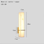 Applique Cuboïde En Marbre Poli Et Élégant 48 Cm / 3000K Murale Chambre
