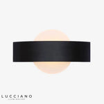 Applique Design Led Courbée Élégante Décorative Noir Murale Chambre