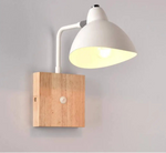 Applique En Bois Lampe Blanche Design Métal Murale Chambre