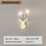 Applique Led Moderne Et Élégante. Rose / Blanc Chaud (2700-3500K) Murale Chambre