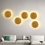 Applique Led Scandinave Ovale Bois Murale Chambre