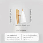 Applique Moderne Bois Nordique Design Élégant Lumineux Bois Brut Murale Chambre