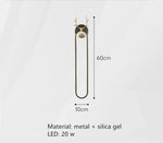 Applique Murale À Led Cuivre Design Élégant Cerf A-60Cm-Noir / Lumière Chaude Chambre