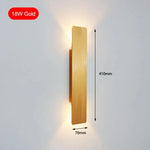 Applique Murale Aluminium Design Moderne Élégant Or 18W / Blanc Chaud (2700-3500K) Chambre