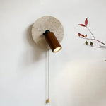 Applique Murale Bois Pierre Naturelle Lumière Lecture Chambre