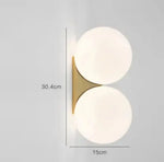Applique Murale Boule Élégante Lumière Design Or 2 / Blanc Chaud (2700-3500K) Chambre