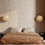 Applique Murale Boule Naturelle Jaune Design Zen. Chambre