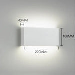 Applique Murale Brique Dorée Design Lumineux Élégant Blanc / L220Xh100Xp40Mm Froid Naturel Chaud