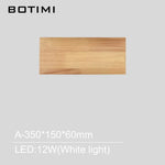 Applique Murale Carrée Élégante Bois Design A-Lumière Blanche Chambre