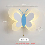 Applique Murale Créative Luminescence Papillon Doux B Avec Interrupteur À Tirette / Lumière