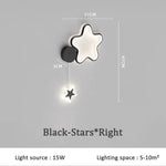 Applique Murale Créative Lumineuse Décorative Chambre Les Black Stars À Droite / 3 Températures