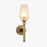Applique Murale Cristal Cuivre Élégance Lumineuse. Chambre