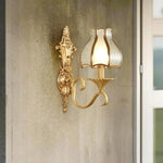 Applique Murale Cuivre Bronze Élégante Minimaliste Chambre