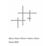 Applique Murale Design Led Élégante Moderne. 5 Barres Lumineuses / Noir Chaude Chambre
