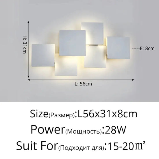 Applique Murale Design Minimaliste Élégant Lumineux Moderne Chambre