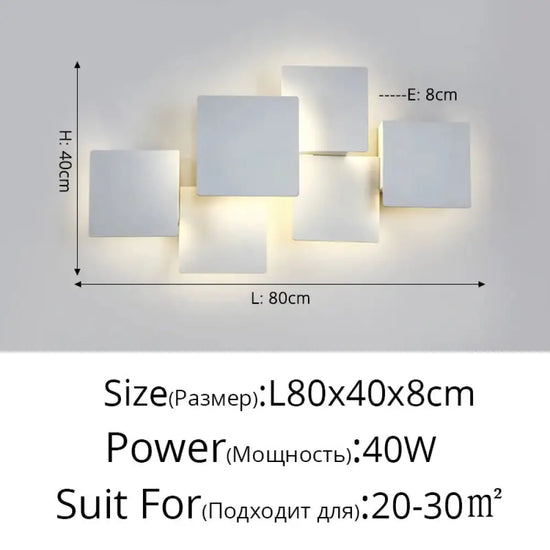 Applique Murale Design Minimaliste Élégant Lumineux Moderne Chambre