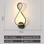 Applique Murale D’intérieur Led Design Élégant Modèle Q / Blanc Chaud (2700-3500K) Chambre