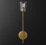 Applique Murale Élégante Design Contemporain Métallique. Or H50 L13Cm Chambre