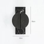 Applique Murale Élégante Design Contemporain Minimaliste. Marbre Noir Chambre