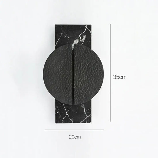 Applique Murale Élégante Design Contemporain Minimaliste. Marbre Noir Chambre