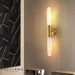 Applique Murale Élégante Dorée Contemporaine Lumière. Chambre