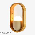 Applique Murale En Bois Arrondi Chic Design Lumineux Chambre
