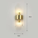 Applique Murale En Cristal Élégante Design Luxueux. C 35Cm Or / Blanc Chaud (2700-3500K) Chambre