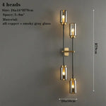 Applique Murale En Cuivre: Lumière Design Sophistiquée 4 Têtes / Lumière Variable Chambre