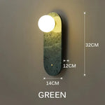 Applique Murale En Marbre Sculpté Lumineux Élégant Vert Chambre