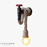Applique Murale Industrielle Style Vintage Métal Et Cordage Chambre