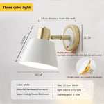 Applique Murale Led Bouton Design Moderne Lumière Trichromatique Chambre