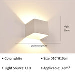 Applique Murale Led Contemporaine D’ambiance Chic. Blanc 10Cm / Lumière Naturelle Applique Chambre
