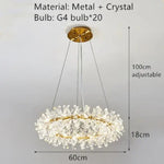 Applique Murale Led Cristalline Élégante Design. Diamètre 60Cm / Blanc Froid (5 500-7 000 K).